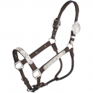 Silver Royal Scroll Show Halter with Berry Edge