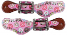 Showman Youth Donut Print Spur Straps