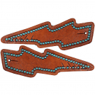 Showman Lightning Teal Spur Strap