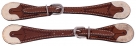 Showman Men's Argentina Cow Leather Spur Straps With Rawhide Ends