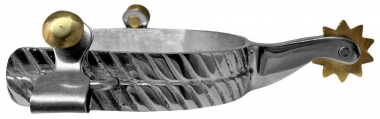 Showman ® Stainless Steel Spurs with Brass Rowels. main image 1