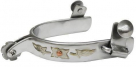 Showman Ladies Stainless Steel Spur With Leaf Overlay