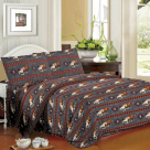 Nu Trendz Geomatic Horses 4 Piece Queen Sheet Set - Gray