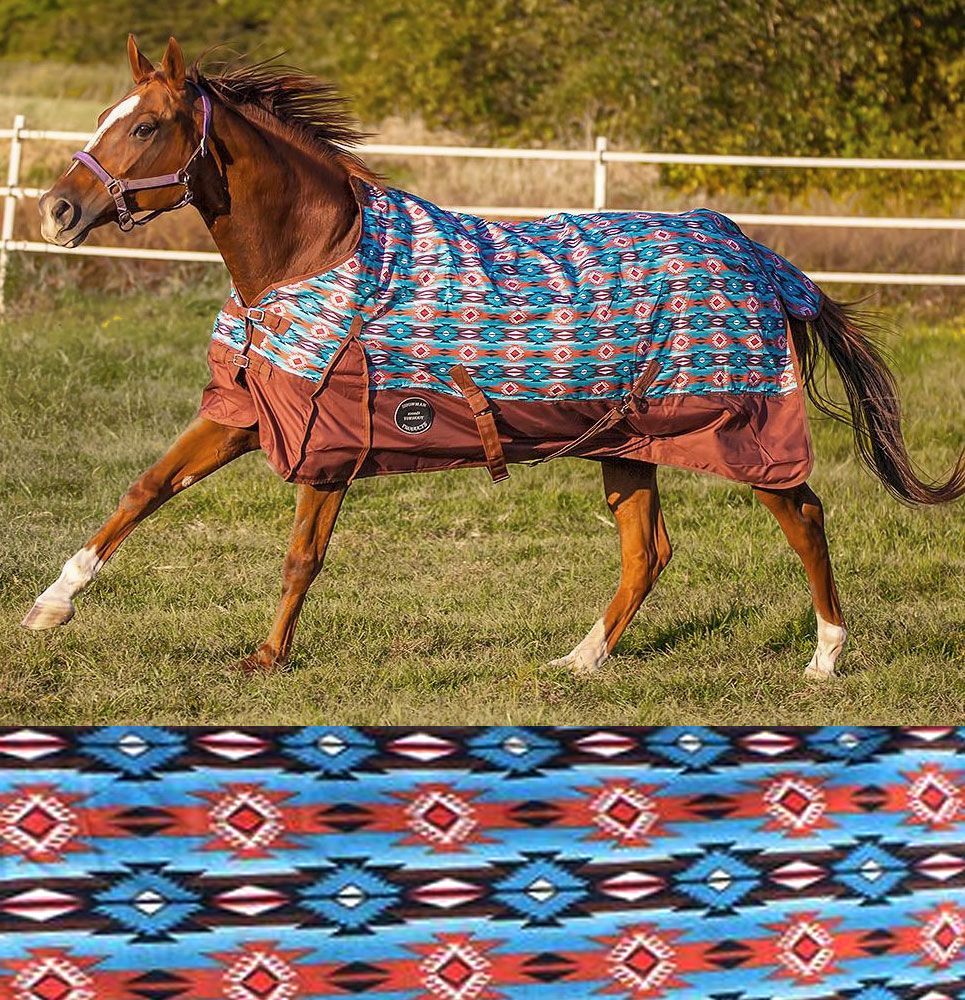 68" TEAL 600 Denier Waterproof Turnout Horse Sheet by Showman NEW HORSE TACK 