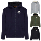 Unisex Full Zip Knit Sherpa Lined Hoody Jacket with Horse Head Motif
