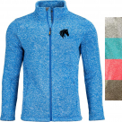 Trail Crest Ladies Signature Sweater Heathered Fleece Full Zip Jacket With Horse Head Motif