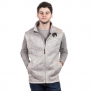 Trail Crest Signature Sweater Heathered Fleece Full Zip Vest With Horse Head Motif - Mens