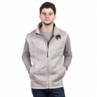 Trail Crest Signature Sweater Heathered Fleece Full Zip Vest With Horse Head Motif - Mens