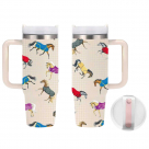 AWST Int'l Lila Horses in Blankets Stainless Steel Drink Mug