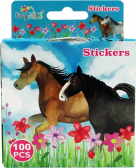 Horse Stickers 100 Pieces Roll Dispenser
