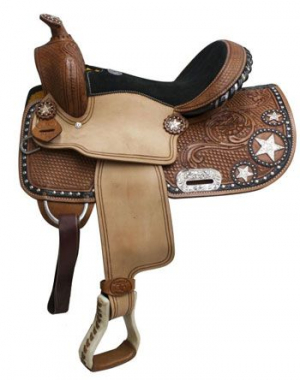 Double T 13 Inch Barrel Saddle With Star Skirt: Chicks Discount