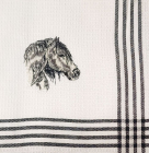 Cotton Embroidered Horse Head Kitchen Towel