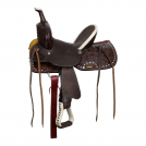 Double T Midnight Cheyenne Barrel Style Saddle - 12 Inch