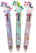 Rainbow Unicorn 8 Click Multicolor Pen Set - 3 Pack