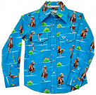 Cowboy Hardware Vintage Cowgirl Long Sleeve Button Up Shirt - Toddler
