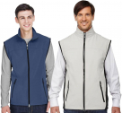 North End Men's Soft Shell Performance Windsmart Full Zip Vest