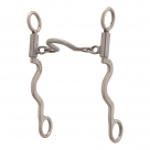 Weaver Pro Series Long 8-1/4 in Shank Cheek Brushed Stainless Sweet Iron Chain with Port - 5 inch