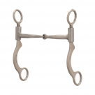 Weaver Pro Series Short 6-1/2 inch Cheek Brushed Stainless Sweet Iron Snaffle - 5 inch mouth