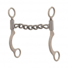 Weaver Pro Series Short 6-1/2 inch Cheek Brushed Stainless Sweet Iron Chain - 5 inch mouth