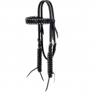 Weaver Floral Tooled Buckstitch   Browband Headstall