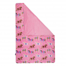 Horses Pink Plush Throw Blanket - 40in x 60in