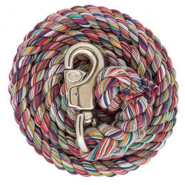 Weaver Multi-Colored 10' Lead Rope with Bull Snap: Chicks Discount Saddlery