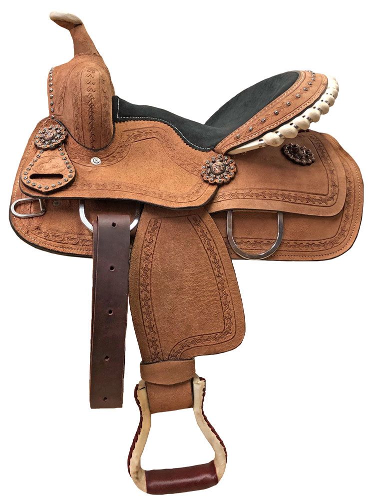 Krypton//Leather//Silver Brown King Series 15 Inch Western Trail Saddle