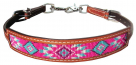 Showman Pink Navajo Beaded Wither Strap