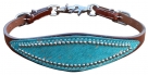 Showman Leather Wither Strap With Teal Acid Wash Cowhide