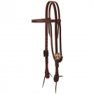 Weaver Working Tack Browband Headstall with Designer Hardware - Thunderbird