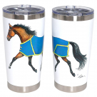 AWST Int'l 20 oz Stainless Steel Tumbler-Lila Bay Horse