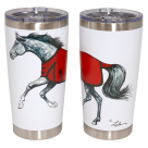 AWST Int'l 20 oz Stainless Steel Tumbler-Lila Grey Horse