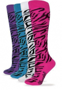 Wrangler Zebra Print Knee-High Boot Socks